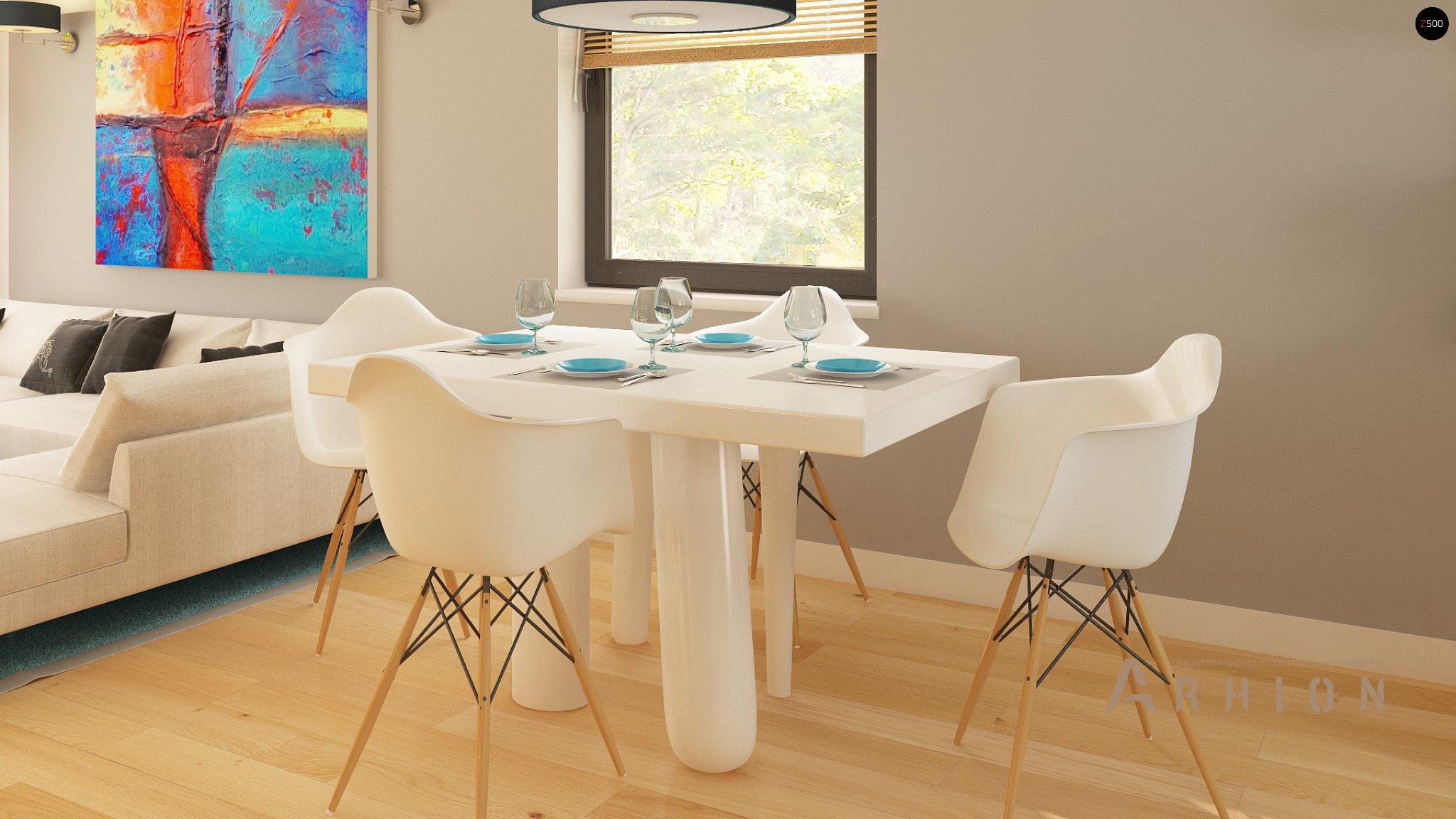 3. Проект одноэтажного дома в современном стиле с четырехскатной, Z24 GL, площадью - 141 кв c терассой, гаражом